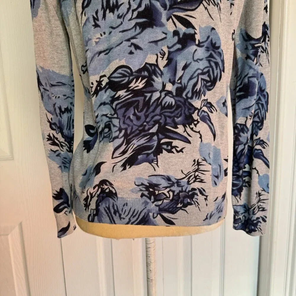 Basic Edition Women's Sweater Cardigan Small Floral